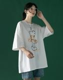 Áo Thun Tay Lỡ Unisex HappyTee - Mẫu Áo Thun Tay Lỡ NO IDEA Chất Cotton 100% Cao Cấp