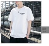 Áo Thun Nam HappyTee - Mẫu Áo Thun Họa Tiết Năng Động Cá Tính Trẻ Trung SANTAMONICA Chất Cotton 100% Cao Cấp