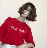 Áo Thun Nữ  HappyTee - Mẫu Áo Thun BABY GIRL Chất Cotton 100% Cao Cấp