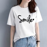 Áo Thun Nữ HappyTee - Mẫu Áo Thun Smile Chất Cotton 100% Cao Cấp