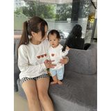 Áo Gia đình Thu Đông Familylove - Set Sweater Gia đình Family Họa Tiết 3 Chú Gấu Nhỏ Đáng Yêu Chất Nỉ Da Cá Cotton 100%