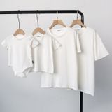 Áo gia đình Familylove - đồ gia đình họa tiết basic chất liệu cotton 100% co giãn cao cấp