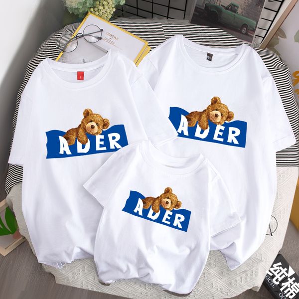 Áo gia đình Familylove - đồ gia đình họa tiết gấu ADER đáng yêu chất liệu cotton 100% co giãn cao cấp