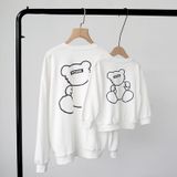 Áo Sweater Gia Đình Familylove- Mẫu Áo Gia Đình Sweater Họa Tiết Chú Gấu Đáng Yêu Yiyang  Chất Nỉ Da Cá Cotton 100%