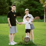 Áo Gia Đình Cổ Trụ Familylove - Áo Gia Đình Polo Họa Tiết Cầu Vồng Fine Chất Liệu Nỉ Da Cá Cotton 100% Co Giãn Cao Cấp