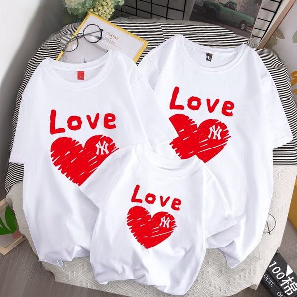 Áo gia đình Familylove - đồ gia đình họa tiết trái tim Love chất liệu cotton 100% co giãn cao cấp