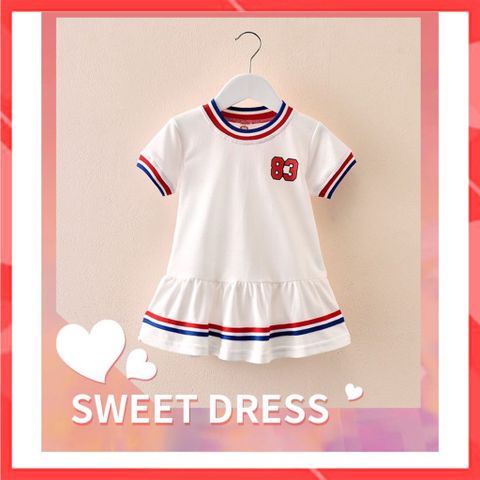 Đầm xòe váy xòe bé gái Size từ 9-40kg. Chuẩn shop - Logo thương hiệu Thun cotton 100% co giãn 4 chiều, mát, mịn