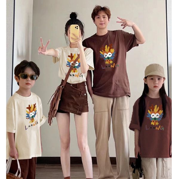 Đồ gia đình Familylove - Set áo gia đình in hình chú Rồng Loong cute chất liệu cotton 100% co giãn