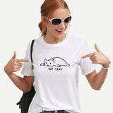 Áo thun phông nam nữ form rộng Familylove - Mẫu áo Unisex Mèo Lười Not Today  chất Cotton 100% cao cấp
