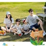 Đồ gia đình Familylove - Áo gia đình 3, 4 người hoạt tiết chibi Dad Mom Boy Girl dễ thương, cotton 100 co giãn 4 chiều