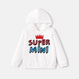 Áo Hoodie Gia Đình Familylove - Mẫu Áo Hoodie Gia Đình Super Family Super Dad/mom/mini Chất Nỉ Da Cá Cotton 100%