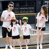 Áo gia đình Familylove - Mẫu Bắn Tim màu Đỏ chất Cotton 100% rất đẹp