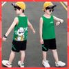 Bộ quần áo bé trai Familylove - Set quần áo ba lỗ bé trai chú gấu dễ thương chất cotton 100% mềm mịn thoáng mát