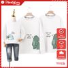 Áo Sweater Gia Đình Familylove - Áo Gia Đình Khủng Long What Are You Doing?,miss You Hug Me Chất Nỉ Da Cá Cotton 100%