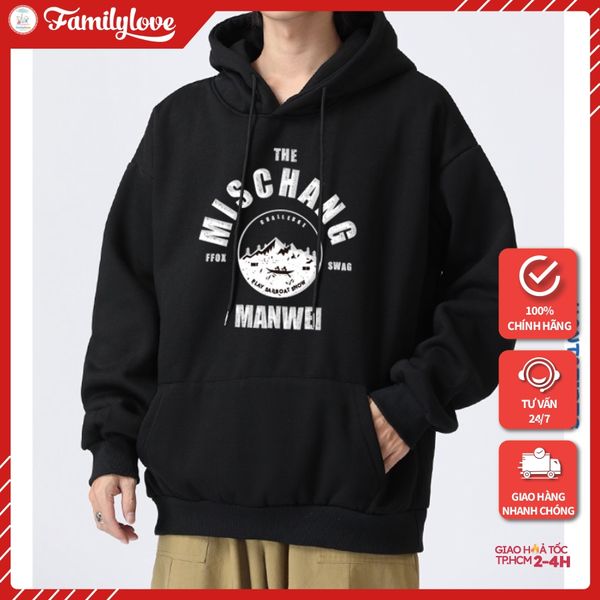 Áo Hoodie Nỉ Cho Nam Form Rộng Familylove – Set Hình the Mixchang