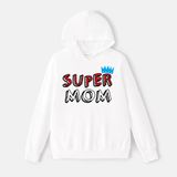 Áo Hoodie Gia Đình Familylove - Mẫu Áo Hoodie Gia Đình Super Family Super Dad/mom/mini Chất Nỉ Da Cá Cotton 100%