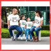Áo gia đình Familylove - đồ gia đình in hoạ tiết năng lượng chất thun cotton 100 co giãn bốn chiều