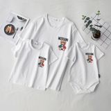 Áo gia đình Familylove -Áo gia đình In Họa Tiết Chú Gấu Đáng Yêu MOSCHINO chất liệu cotton 100% co giãn