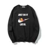 Áo hoodie nỉ cho nam form rộng Familylove – Áo mùa đông nam nữ One Piece Thông điệp Just do it Later