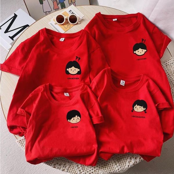 Áo gia đình Familylove - đồ gia đình họa tiết Chibi đáng yêu I Am Father,Mother,Daughter,Son chất liệu cotton 100%