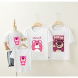 Áo gia đình Familylove - đồ gia đình họa tiết gấu dâu  LUCKY LOTSO đáng yêu chất liệu cotton 100% cao cấp