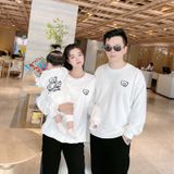 Áo Sweater Gia đình Familylove - Mẫu Áo Đầm Sweater Family Graphic Gấu Sevi Ineffable Chất Nỉ Da Cá Cotton 100%- Black