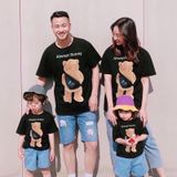 Áo gia đình Familylove - Đồ gia đình Mẫu Gấu Always Sunny Chất Cotton 100% Co giãn 4 chiều mát