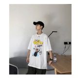 Áo thun phông nam form rộng Familylove - Mẫu áo thun nam tay lỡ Coffee Life chất Cotton 100% cao cấp