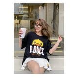 Áo thun nữ tay lỡ phông form rộng dáng Unisex - Mẫu Vịt B.Ducky Chất Cotton 100%