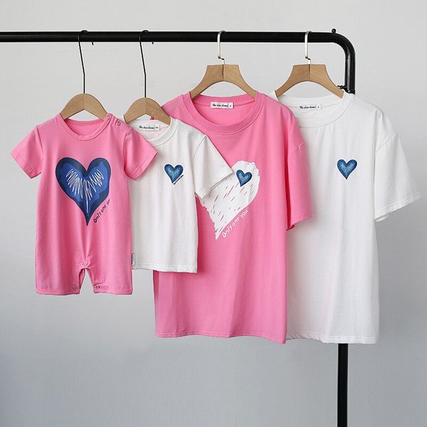 Áo Gia Đình Familylove - Đồng Phục Gia Đình Họa Tiết Trái Tim Only One You  Chất Liệu Cotton 100% Co Giãn Cao Cấp