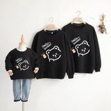 Áo sweater gia đình Familylove - Áo Sweater họa tiết gấu đáng yêu Hello Sunday chất liệu nỉ da cá cao cấp