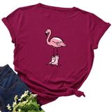 Áo thun phông nam nữ form rộng Familylove - Mẫu áo Con Cò Mang Giày 3 màu Xám Vàng Đỏ Đô Cotton 100%
