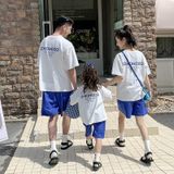 Bộ quần áo gia đình Familylove - set bộ quần áo gia đình in chữ CHIDHOOD IS FEARLESS chất liệu cotton 100% co giãn