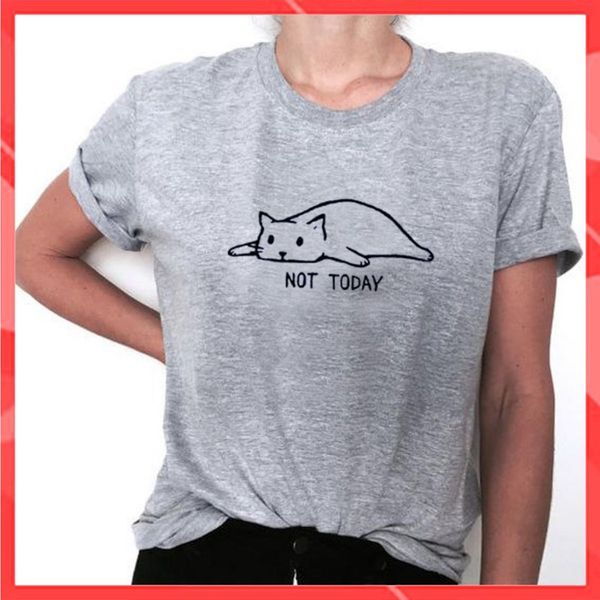 Áo thun phông nam nữ form rộng Familylove - Mẫu áo Unisex Mèo Lười Not Today  chất Cotton 100% cao cấp
