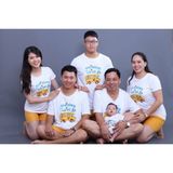 Áo gia đình Familylove - Mẫu Gia đình là Số 1 chiếc xe Bus ý nghĩa màu Trắng Cotton 100%