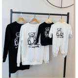 Áo Sweater Gia Đình Familylove - Áo Sweater thu đông gia đình họa tiết gấu Sevi inneffable Chất Liệu Nỉ Da Cá Cao Cấp