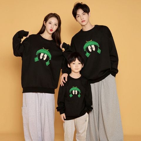 Áo sweater gia đình Familylove - Áo Sweater họa tiết nhân vật hoạt hình  chất liệu nỉ da cá cao cấp