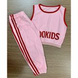 Bộ quần áo bé gái Familylove - Set áo croptop quần jogger bé gái ENDOKIDS đáng yêu năng động chất liệu cotton 100% co gi