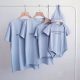 Áo gia đình Familylove - Mẫu Áo gia đình Ngựa Unicorn màu Xanh biển Cotton 100%