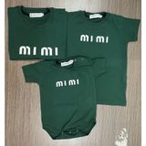 Áo gia đình Familylove - đồ gia đình phom rộng Mimi xanh rêu chất liệu 100% cotton bốn chiều form rộng