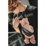 Áo thun nam form rộng chất 100% cotton mềm mịn thấm hút hồ hôi Familylove Gấu Always Sunny Hot Trend