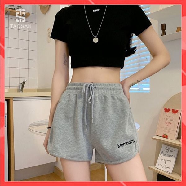 Quần short nữ Familylove - Quần ngủ nữ viền túi cạp chun chất liệu cotton 100% cực kỳ dễ chịu, thoáng mát