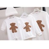 Áo gia đình Thu đông Familylove – Đồ gia đình Mùa Đông họa tiết hình Gấu Nâu dễ thương Chất Cotton Nỉ da cá Cao cấp