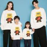 Áo sweater gia đình Familylove - Áo Sweater họa tiết gấu Forever chất liệu nỉ da cá cao cấp