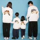 Áo sweater gia đình Familylove - Áo Sweater họa tiết gia đình Chibi Milktea đáng yêu chất liệu nỉ da cá cao cấp