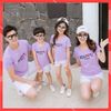 Áo gia đình Familylove -mẫu áo gia đình in chữ  HAPPY TOON nhiều sắc màu chất cotton 100 cao cấp