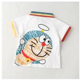 Áo cổ trụ cho bé mẫu Doreamon đẹp - Đủ Size từ 9-45kg. Chuẩn shop - Logo thương hiệu - Chất Da cá Cotton 100%