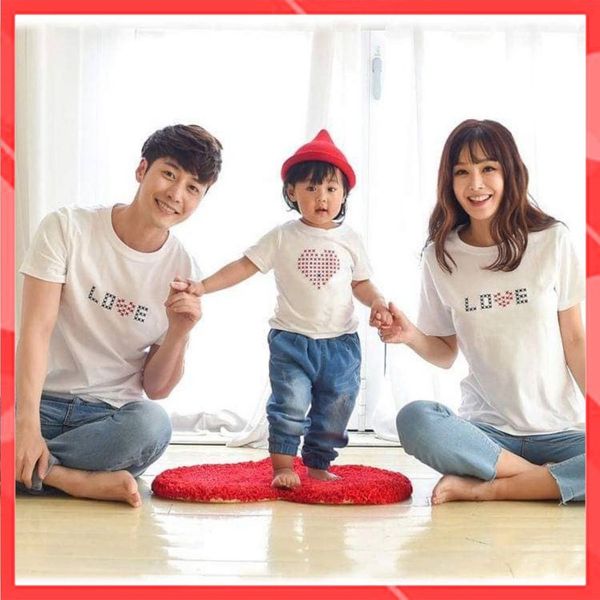 Áo gia đình Familylove - Mẫu Áo gia đình LOVE ca rô
