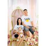 Áo gia đình Familylove - đồ gia đình chất liệu cotton 100% siêu mềm mịn họa tiết SUN dễ thương