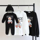 Áo Sweater Gia Đình Familylove - Áo Sweater thu đông Gấu Phi Hành Gia Space Dễ Thương Chất Liệu Nỉ Da Cá Cao Cấp